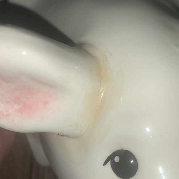 Vintage Pink Nose / Ears ceramic pig wall hanging - Picture 5 of 6